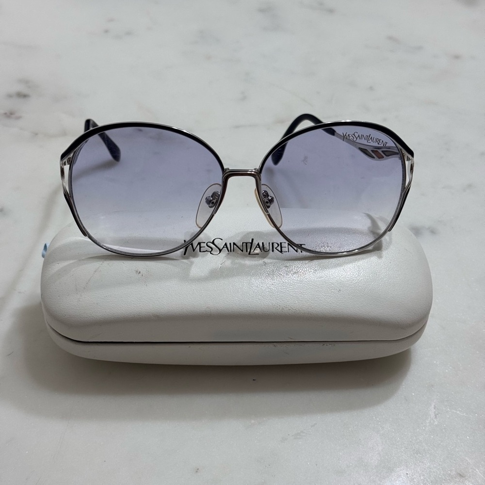 Yves Saint Laurent Blue lens and Silver Women's Glasses